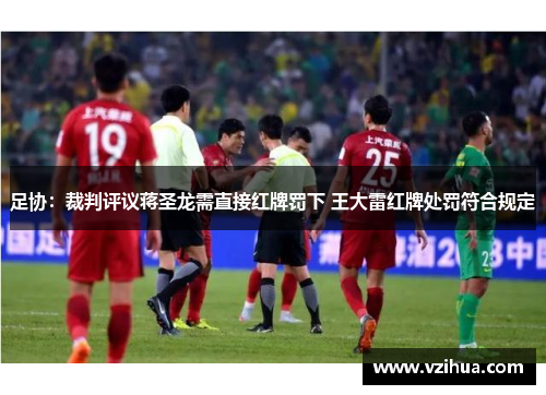 足协:裁判评议蒋圣龙需直接红牌罚下 王大雷红牌处罚符合规定